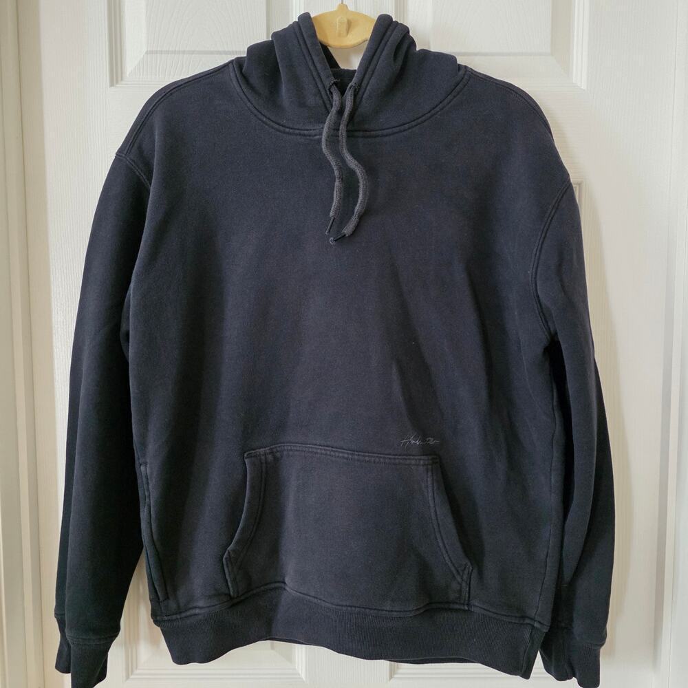 Hollister Relaxed Fit Black Sweatshirt Hoodie Size Small